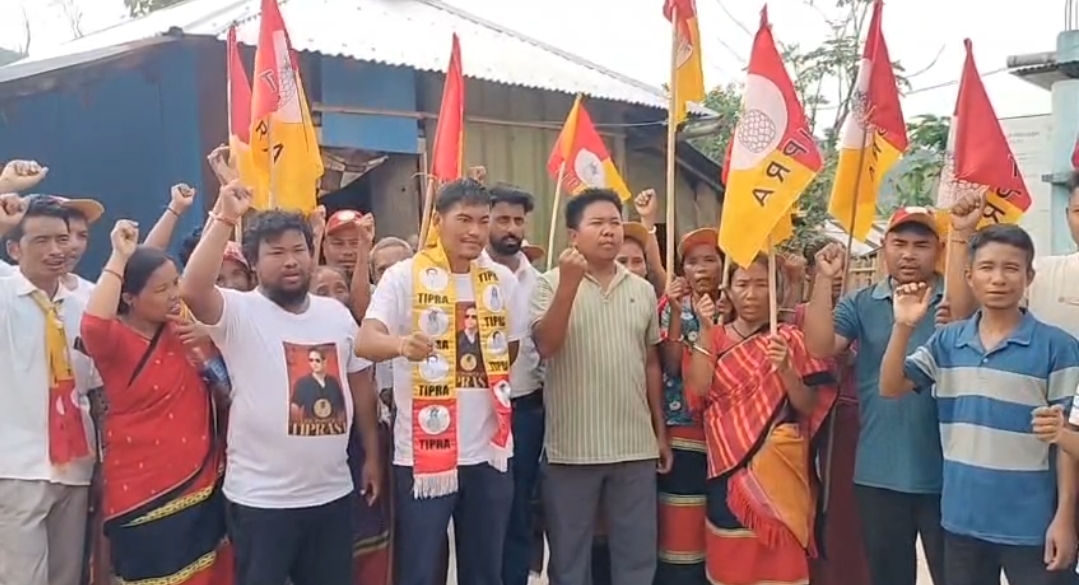 Tripura News :&nbsp; ঐক্যের বার্তা তিপ্রামথার প্রার্থীর হলিউডের।